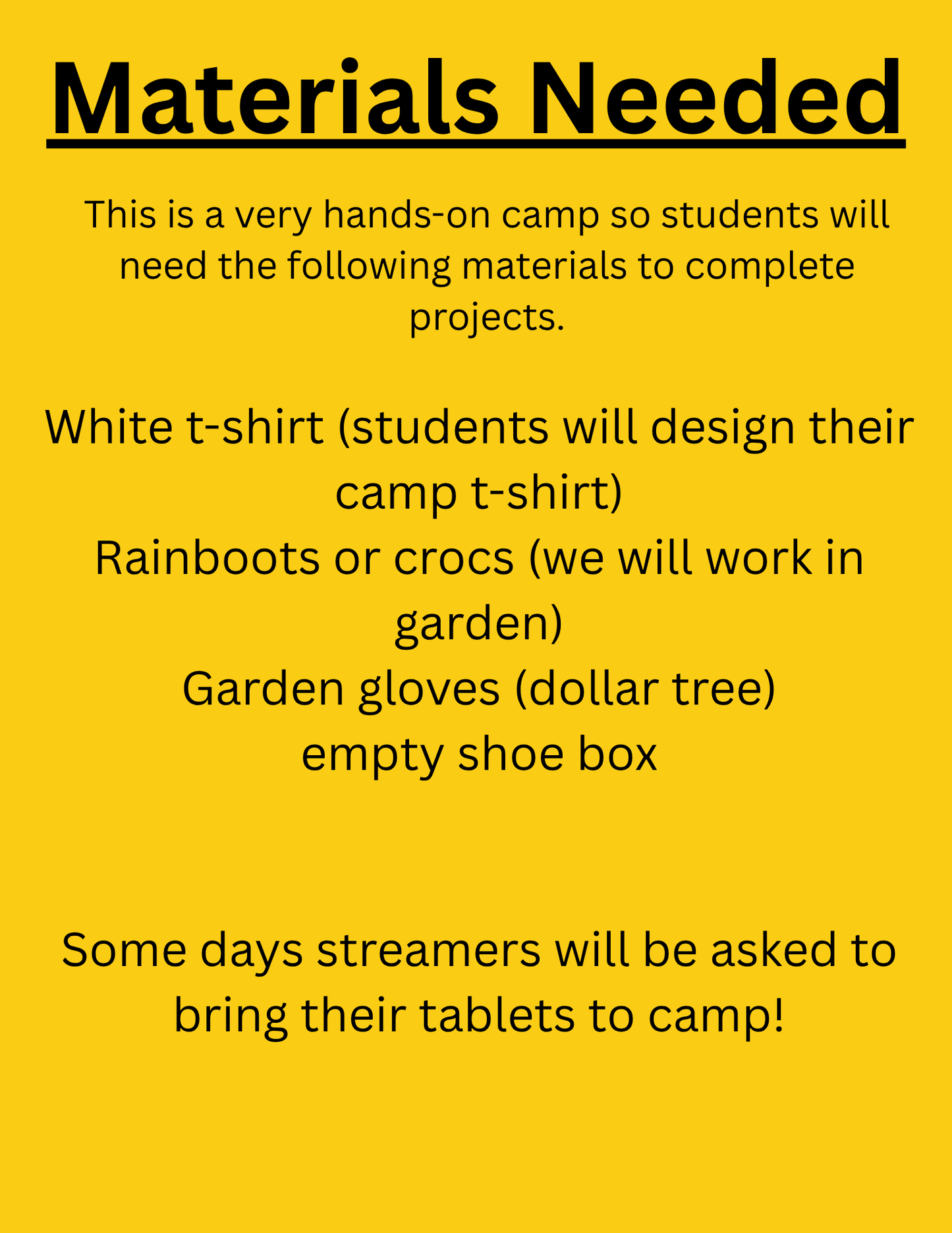 S.T.R.E.A.M.S. CAMP (2 kids) June 29th-July 3rd